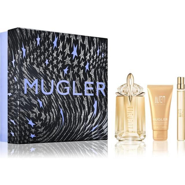 Thierry Mugler Alien Goddess 60ml Eau De Parfum Refillable Spray + 10ml Eau De Parfum Refillable Spray + Body Lotion 50ml Set