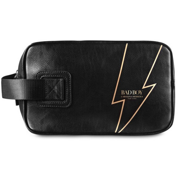 Carolina Herrera Black Bad Boy Overnight/ Toiletry/ Wash Bag