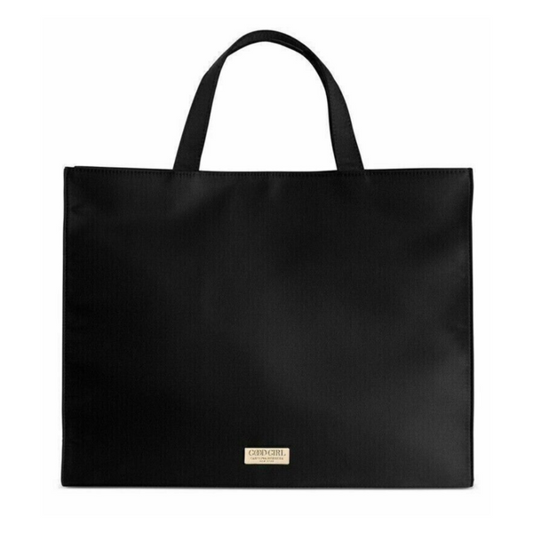 Carolina Herrera Good Girl Black Satin Tote Bag